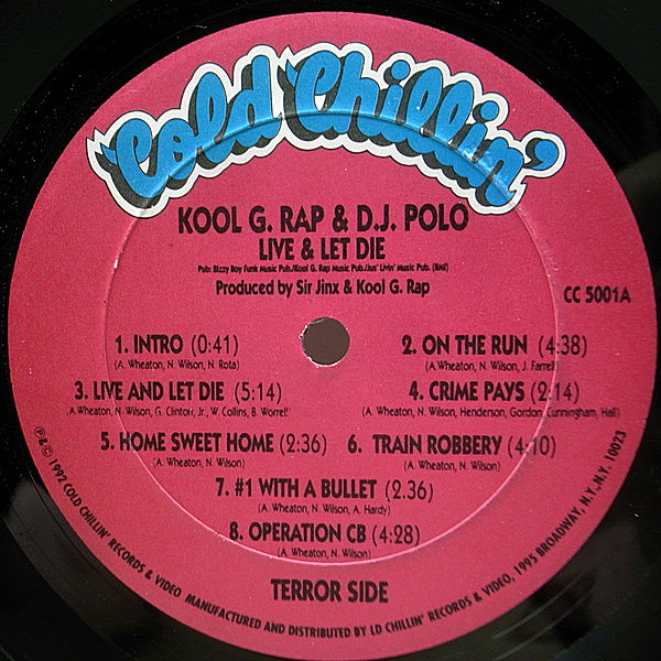 KOOL G RAP / DJ POLO / Live And Let Die (LP) / Cold Chillin