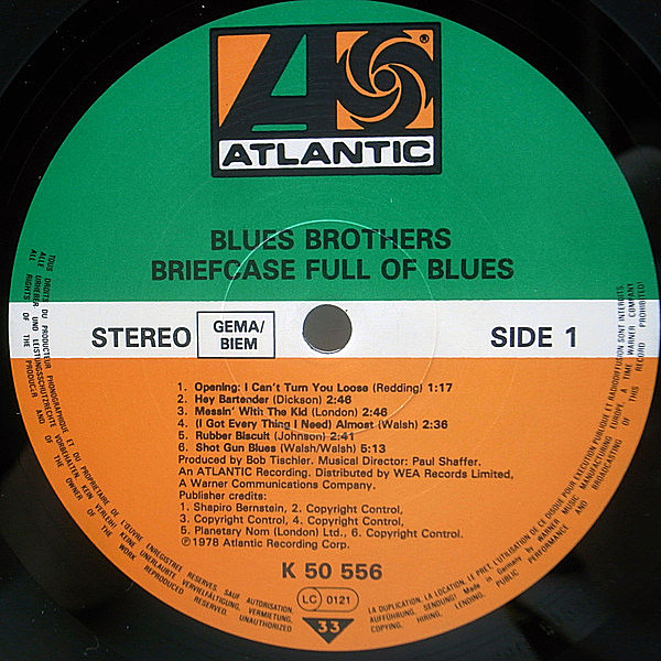 BLUES BROTHERS / Briefcase Full Of Blues (LP) / Atlantic | WAXPEND 