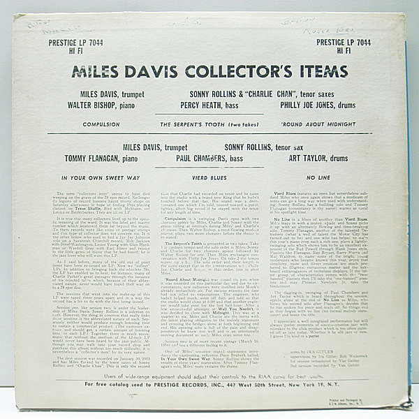 MILES DAVIS / Collectors' Items (LP) / Prestige | WAXPEND RECORDS