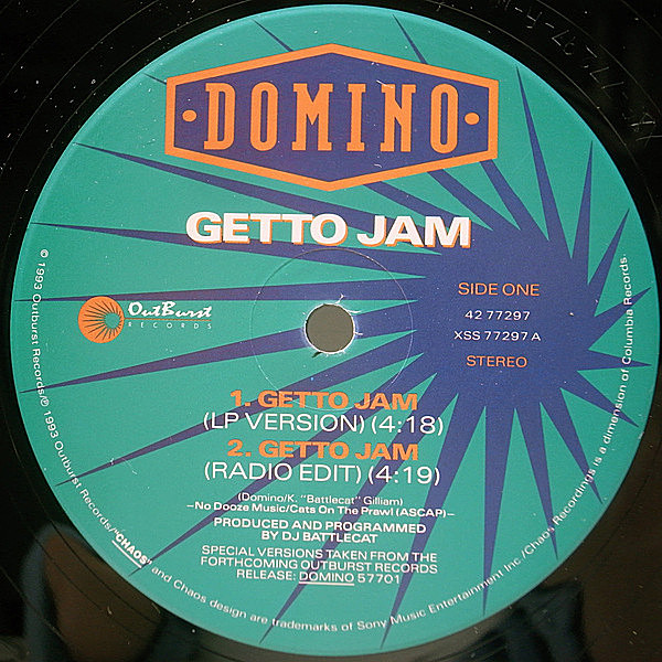 DOMINO / Getto Jam (12) / Outburst | WAXPEND RECORDS