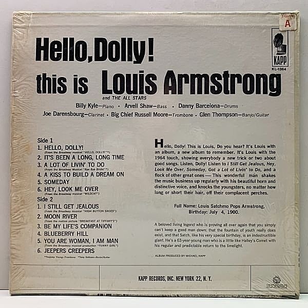 LOUIS ARMSTRONG / Hello, Dolly! (LP) / Kapp | WAXPEND RECORDS