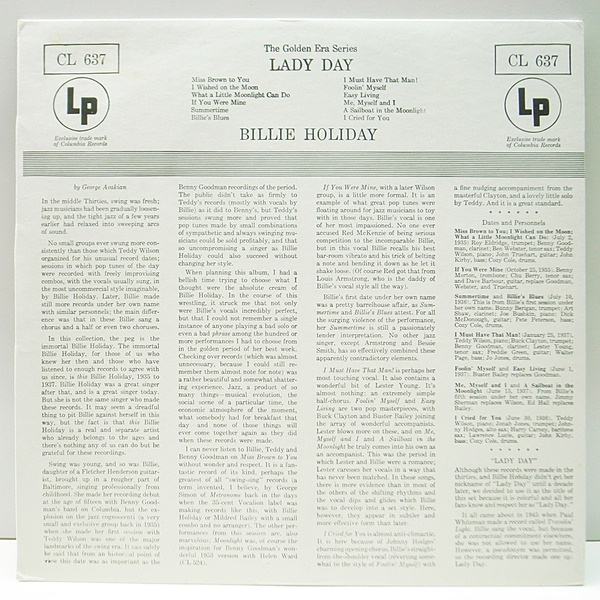 BILLIE HOLIDAY / Lady Day (LP) / Columbia | WAXPEND RECORDS