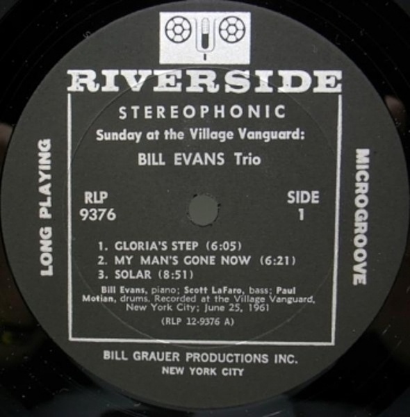 BILL EVANS / Sunday At The Village Vanguard (LP) / Riverside