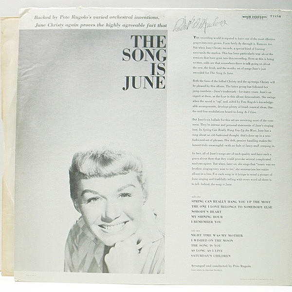 JUNE CHRISTY / The Song Is June! (LP) / Capitol | WAXPEND RECORDS