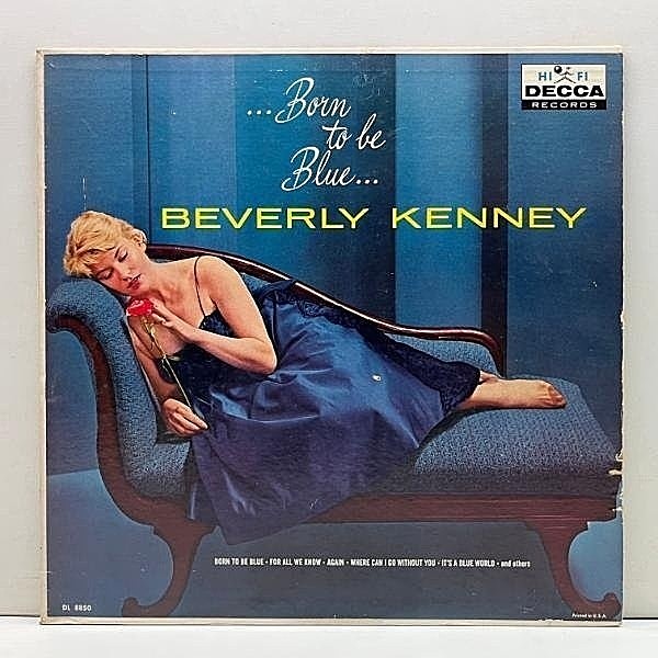 レコードメイン画像：良好!! MONO 深溝 US初期プレス BEVERLY KENNEY Born To Be Blue (Decca) べヴァリー・ケニー／ボーン・トゥ・ビー・ブルー 米 モノラル