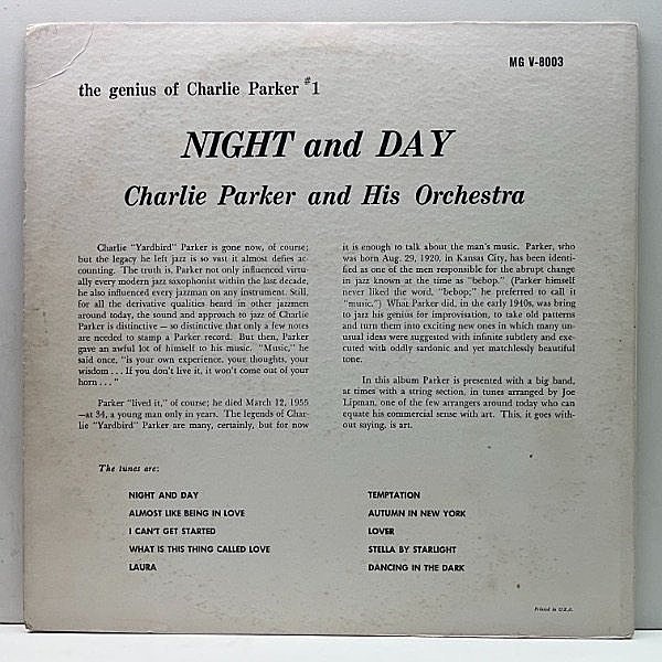 完全オリジナル盤Charlie Parker with Strings 深溝