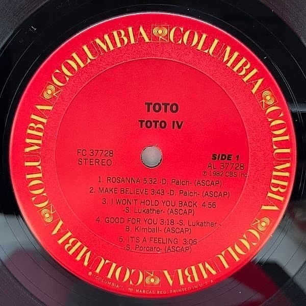 TOTO / Toto IV (LP) / Columbia | WAXPEND RECORDS