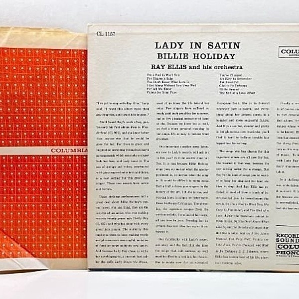 BILLIE HOLIDAY / Lady In Satin (LP) / Columbia | WAXPEND RECORDS