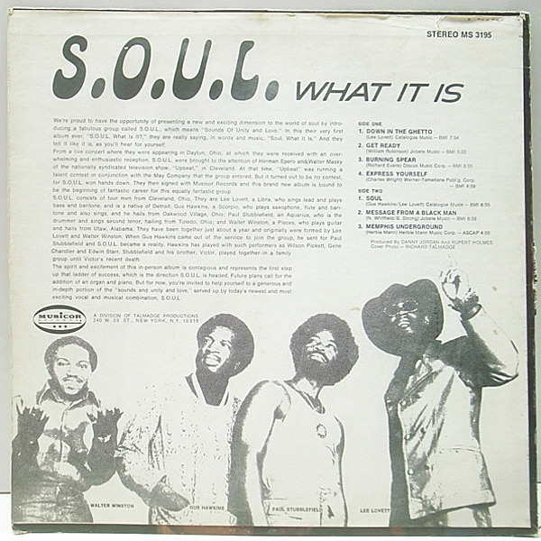 S.O.U.L. / What Is It (LP) / Musicor | WAXPEND RECORDS