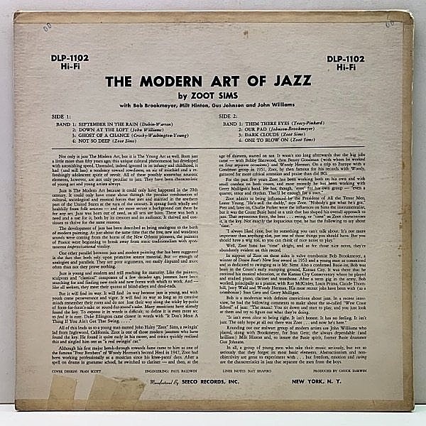 ZOOT SIMS / The Modern Art Of Jazz (LP) / Dawn | WAXPEND RECORDS