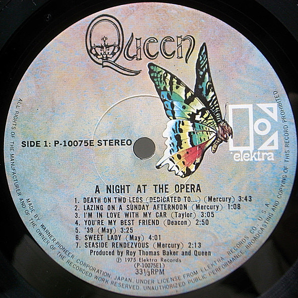 QUEEN / A Night At The Opera (LP) / Elektra | WAXPEND RECORDS