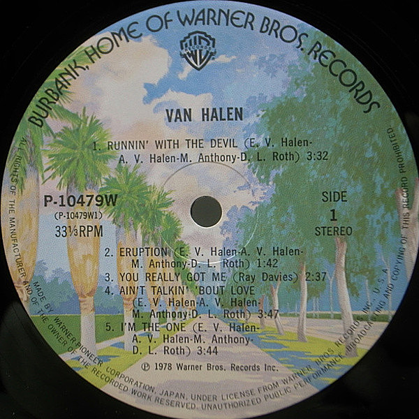 VAN HALEN / 炎の導火線 (LP) / Warner Bros. | WAXPEND RECORDS