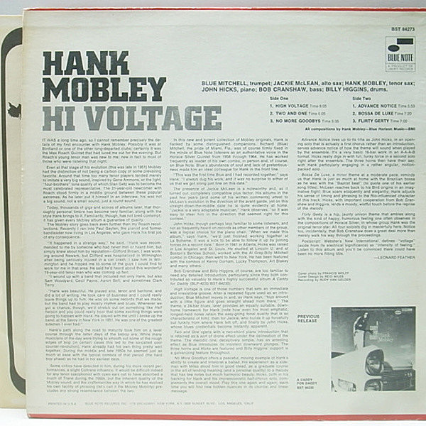 HANK MOBLEY / Hi Voltage (LP) / Blue Note | WAXPEND RECORDS