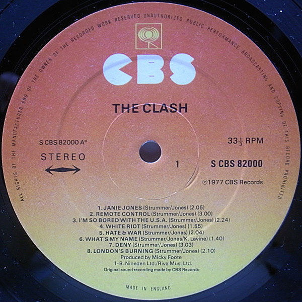 CLASH / Same (LP) / CBS | WAXPEND RECORDS