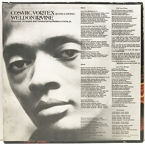 WELDON IRVINE / Cosmic Vortex (Justice Divine) (LP) / RCA Victor | WAXPEND  RECORDS