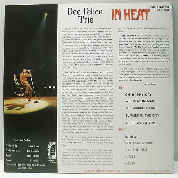 DEE FELICE TRIO / In Heat (LP) / Bethlehem | WAXPEND RECORDS