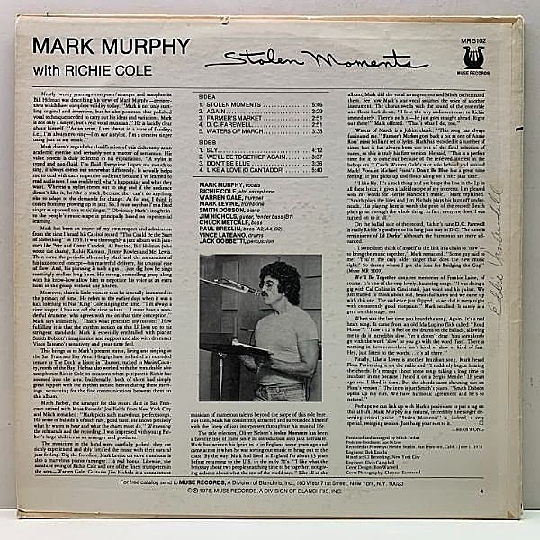 MARK MURPHY / Stolen Moments (LP) / Muse | WAXPEND RECORDS