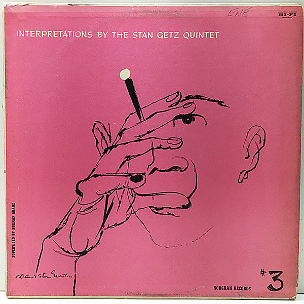 レコードメイン画像：USオリジナル 黄Norgran 1st DSMジャケ STAN GETZ QUINTET Interpretations By ～ #3 (MG N-1029) w./John Williams, Bob Brookmeyer