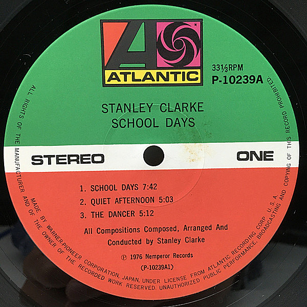 STANLEY CLARKE / School Days (LP) / Atlantic | WAXPEND RECORDS