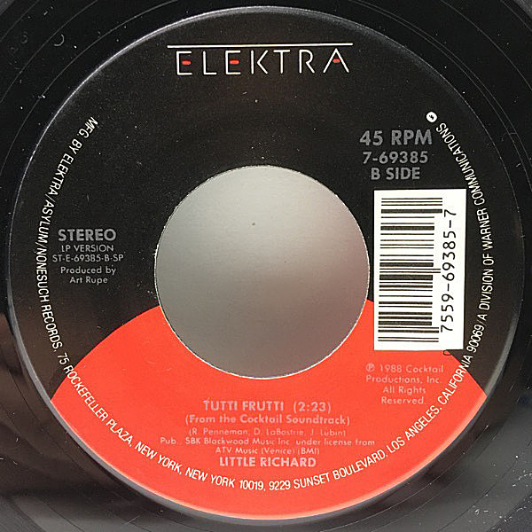 BEACH BOYS / LITTLE RICHARD / Kokomo / Tutti Frutti (7) / Elektra 