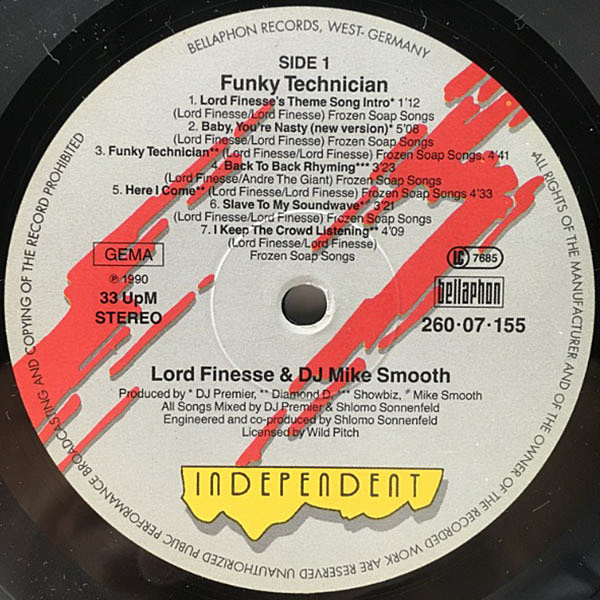 LORD FINESSE / DJ MIKE SMOOTH / Funky Technician (LP) / Bellaphon ...