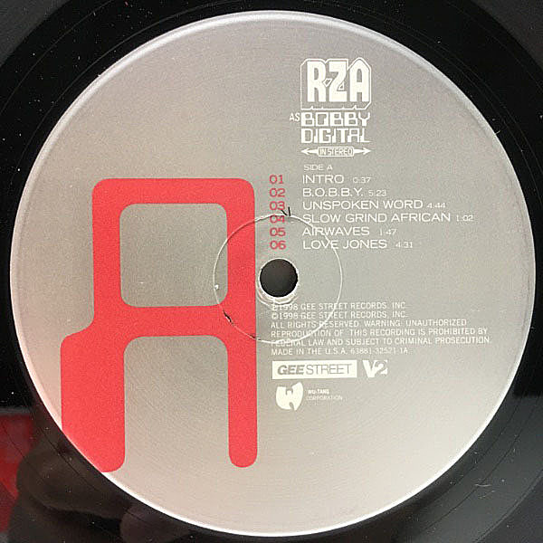 RZA / BOBBY DIGITAL / RZA As Bobby Digital In Stereo (LP) / Gee 