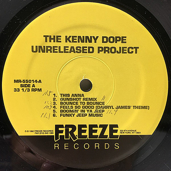 KENNY DOPE / The Unreleased Project (LP) / Freeze | WAXPEND RECORDS