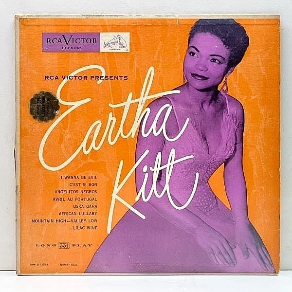 レコードメイン画像：USオリジナル 10'' 原盤 EARTHA KITT RCA Victor Presents ('53 RCA) アーサ・キット 1st デビューアルバム 名唱 C'est Si Bon ほか