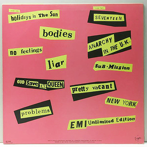 SEX PISTOLS / Never Mind The Bollocks Here's (LP) / Virgin