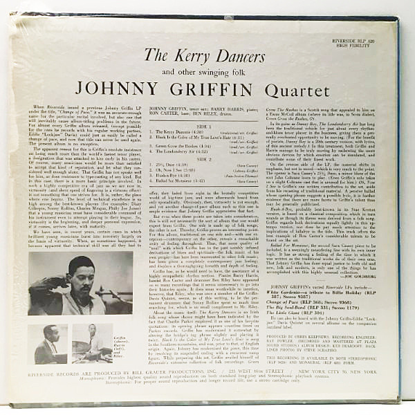 JOHNNY GRIFFIN / The Kerry Dancers (LP) / Riverside | WAXPEND RECORDS