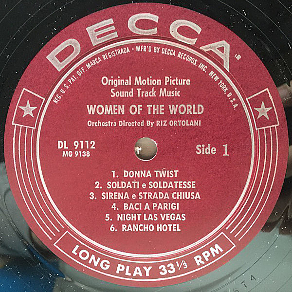 RIZ ORTOLANI / Women Of The World (O.S.T.) (LP) / Decca | WAXPEND