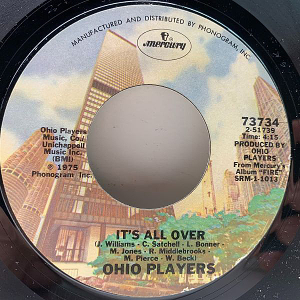 Ohio Players Love Rollercoaster It S All Over 7 Mercury Waxpend Records