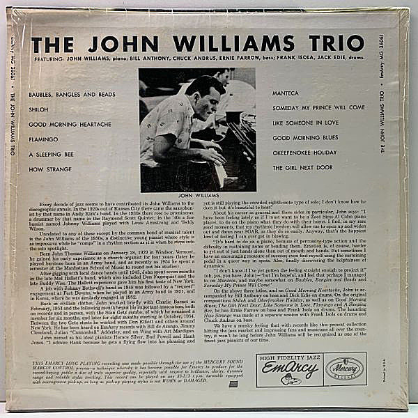 JOHN WILLIAMS / John Williams Trio (LP) / EmArcy | WAXPEND RECORDS