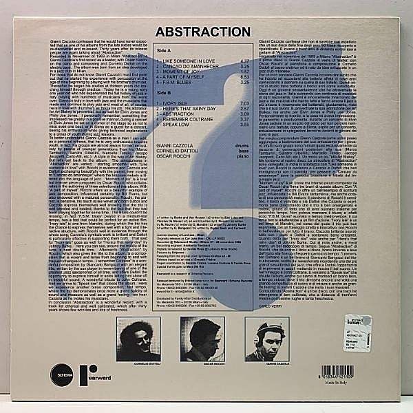 GIANNI CAZZOLA / Abstraction (LP) / Rearward | WAXPEND RECORDS