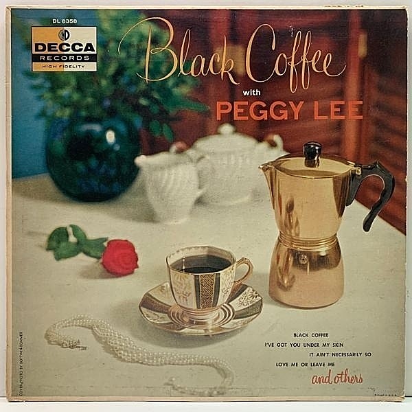 レコードメイン画像：美盤!音質抜群! FLAT, MONO 深溝 USオリジナル PEGGY LEE Black Coffee ('56 Decca) ペギー・リー Lp ヴォーカルファン必携の名盤
