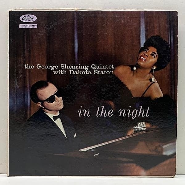 レコードメイン画像：【w/ DAKOTA STATON】良好盤!! USオリジナル MONO 初版ターコイズ GEORGE SHEARING In The Night ('57 Capitol T-1003) 米 初回プレス