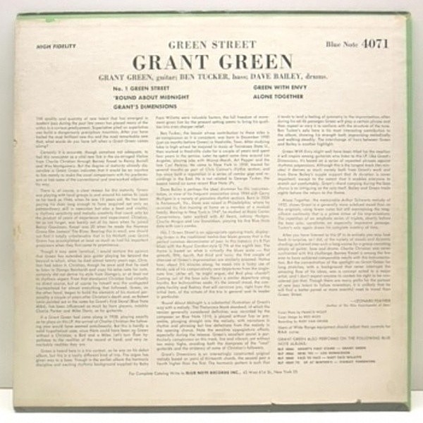 GRANT GREEN / Green Street (LP) / Blue Note | WAXPEND RECORDS