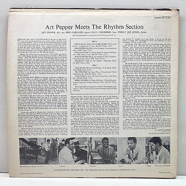 ART PEPPER / Meets The Rhythm Section (LP) / Contemporary | WAXPEND RECORDS