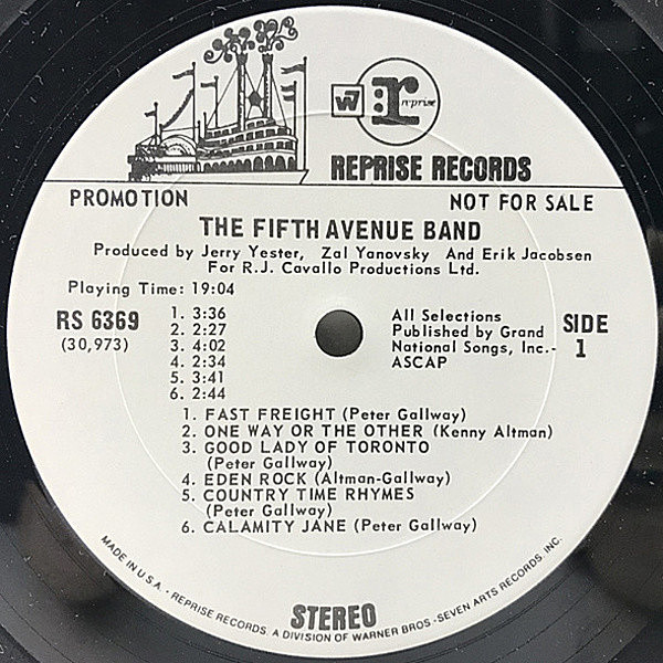 FIFTH AVENUE BAND / Same (LP) / Reprise | WAXPEND RECORDS