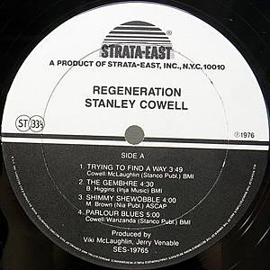 STANLEY COWELL / Regeneration (LP) / Strata East | WAXPEND RECORDS