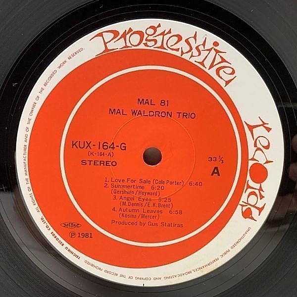 MAL WALDRON / Mal 81 (LP) / Progressive | WAXPEND RECORDS