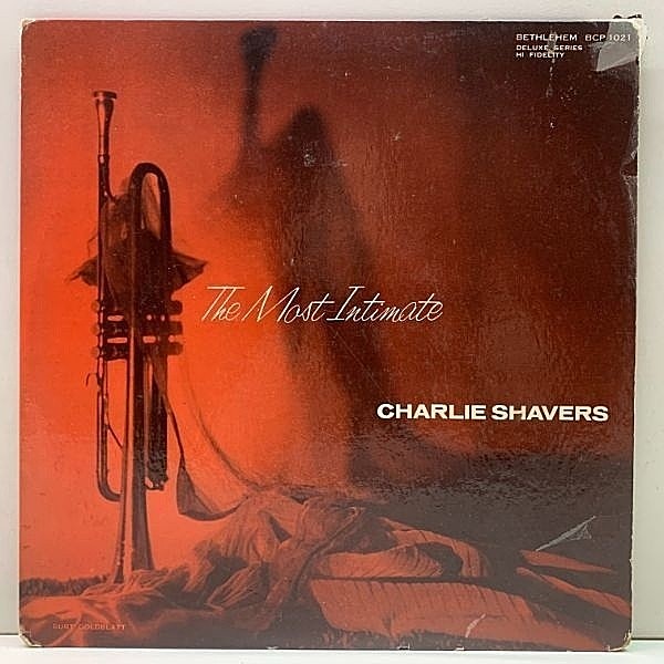 レコードメイン画像：USオリジナル MONO 深溝 CHARLIE SHAVERS The Most Intimate ('55 Bethlehem BCP 1021) BURT GOLDBLATT コーティング・ジャケ