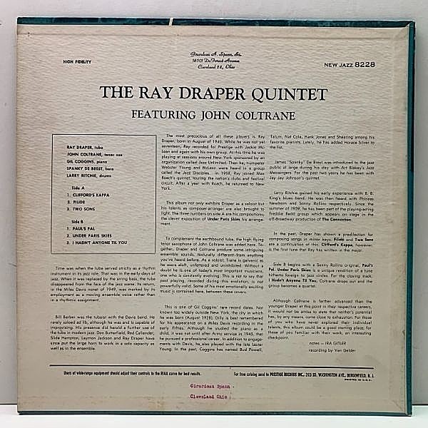 RAY DRAPER / JOHN COLTRANE / The Ray Draper Quintet Featuring John