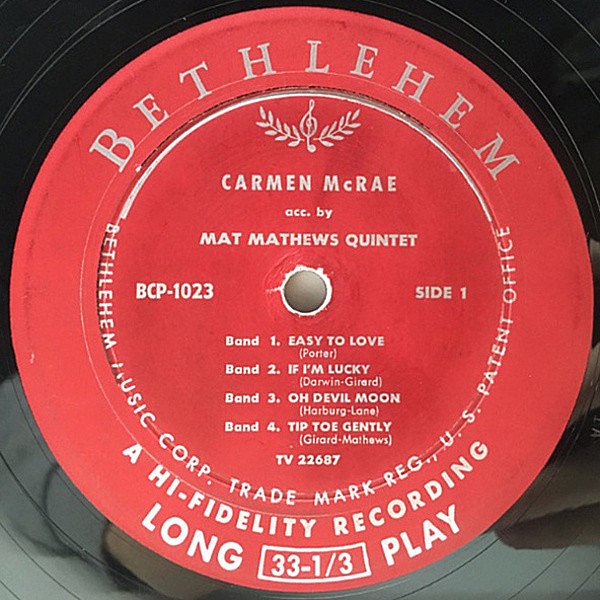 CARMEN McRAE / Carmen McRae (10) / Bethlehem | WAXPEND RECORDS