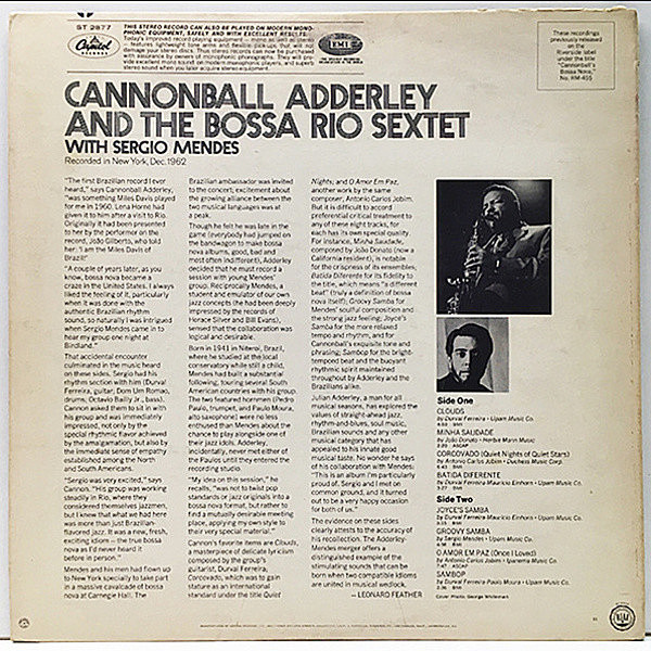 CANNONBALL ADDERLEY / Cannonball Adderley And The Bossa Rio Sextet 