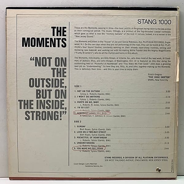 MOMENTS / Not On The Outside, But On The Inside, Strong! (LP) / Stang |  WAXPEND RECORDS