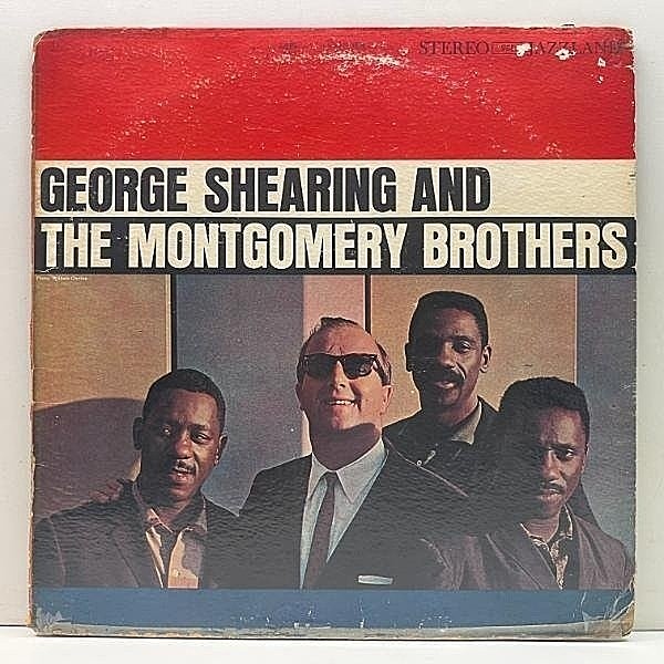 レコードメイン画像：USオリジナル 黒ラージ 深溝 GEORGE SHEARING AND THE MONTGOMERY BROTHERS ('61 Jazzland JLP 955) w/ Wes Montgomery