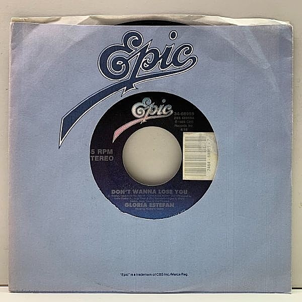 GLORIA ESTEFAN / Don't Wanna Lose You (7) / Epic | WAXPEND RECORDS