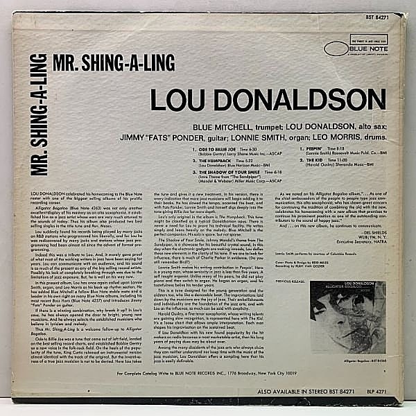 LOU DONALDSON / Mr. Shing-A-Ling (LP) / Blue Note | WAXPEND RECORDS