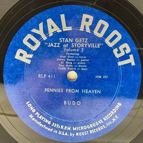 STAN GETZ / Jazz At Storyville Volume 2 (10) / Royal Roost